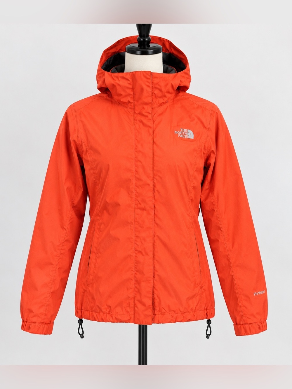 The North Face Medium HyVent Bright Orange Waterproof Rain Jacket (M)